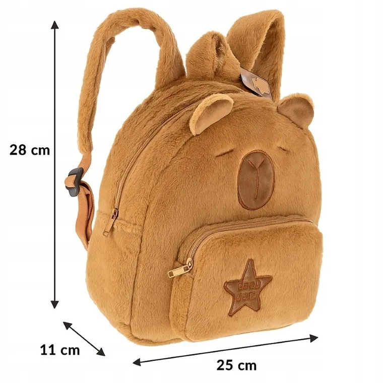 Dalprint, plecak dla przedszkolaka, pluszowy, Kapibara