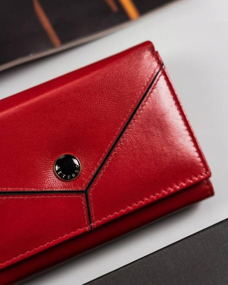 Damski, średni portfel ze skóry naturalnej, Peterson