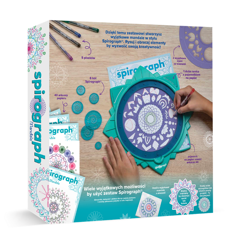 Dante, spirograf, mandala, zestaw kreatywny