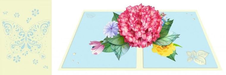 DaVinci, karnet z kopertą Pop-Up, 12-18 cm, Ogród