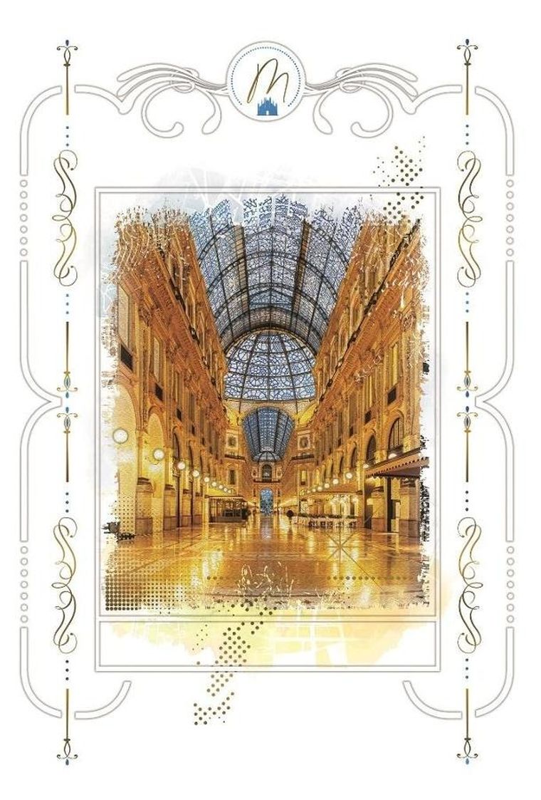 DaVinci, karnet z kopertą, Wnętrze Galerii Mediolan, 12-18 cm