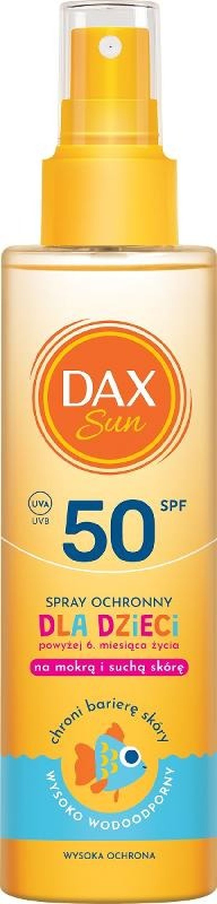 Dax Sun, spray do opalania SPF50 dla dzieci powyżej 6. miesiąca życia, 150 ml