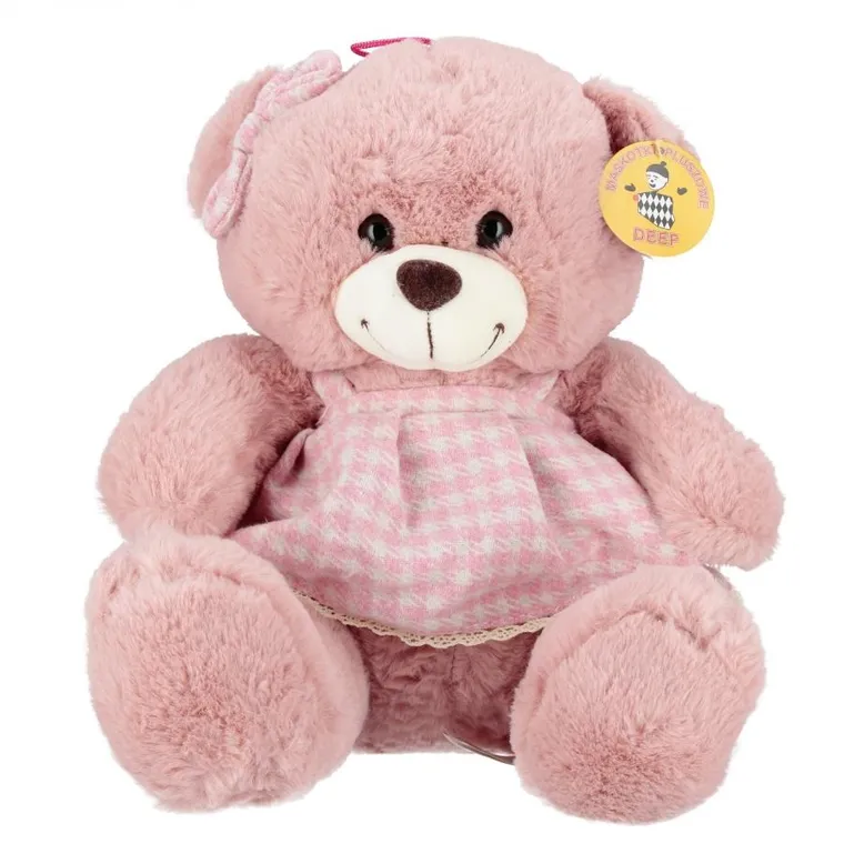 Deef, maskotka, miś, różowy, 30 cm