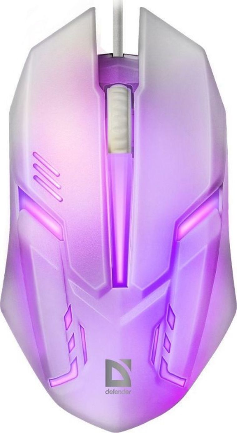 Defender, mysz gamingowa, Cyber MB-560l, 1200 dpi, biała