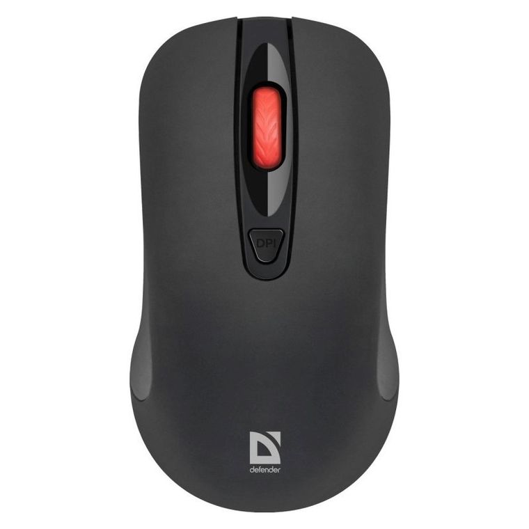 Defender, Nexus Silent, mysz, czarna, RF, MS-195