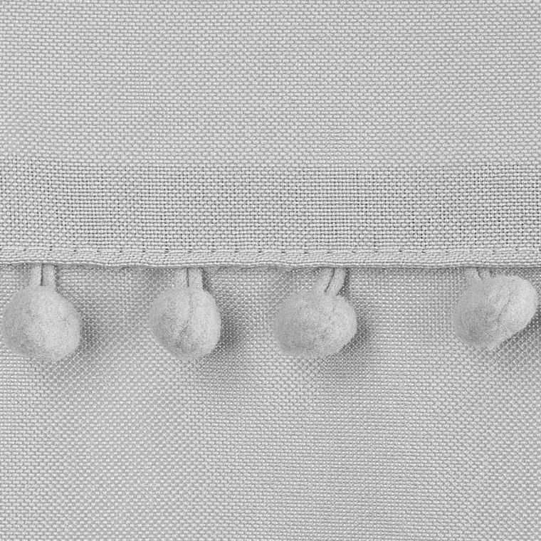 Defne, zasłona gotowa, jednokolorowa, zdobiona pomponami, 135-260 cm