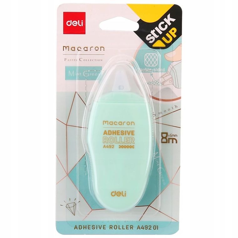 Deli, klej w taśmie, Macaron, 8mx6mm, 1 szt.