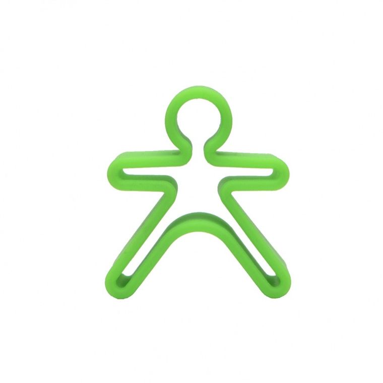 Dena, ludzik i domek, klocki silikonowe, green