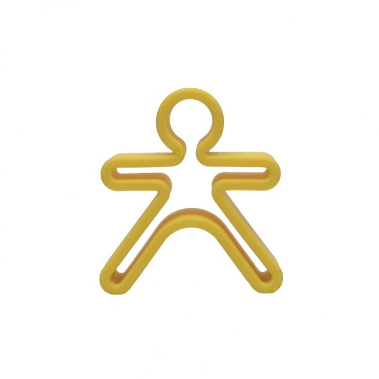 Dena, ludzik i domek, klocki silikonowe, yellow