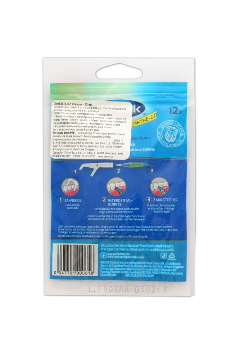 DenTek, wykałaczki dentystyczne Pocket Picks, 3 rodzaje, 33 szt.