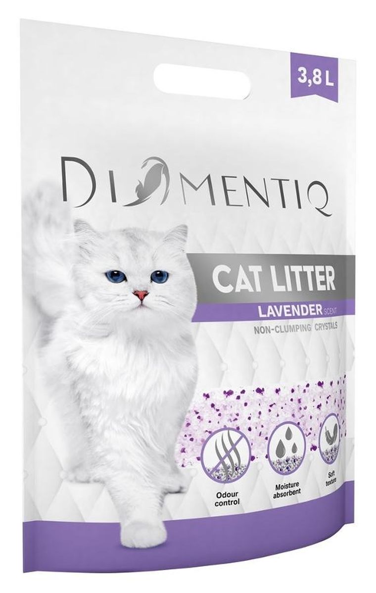 Diamentiq, żwirek, niezbrylający, Lavender, 3,8l