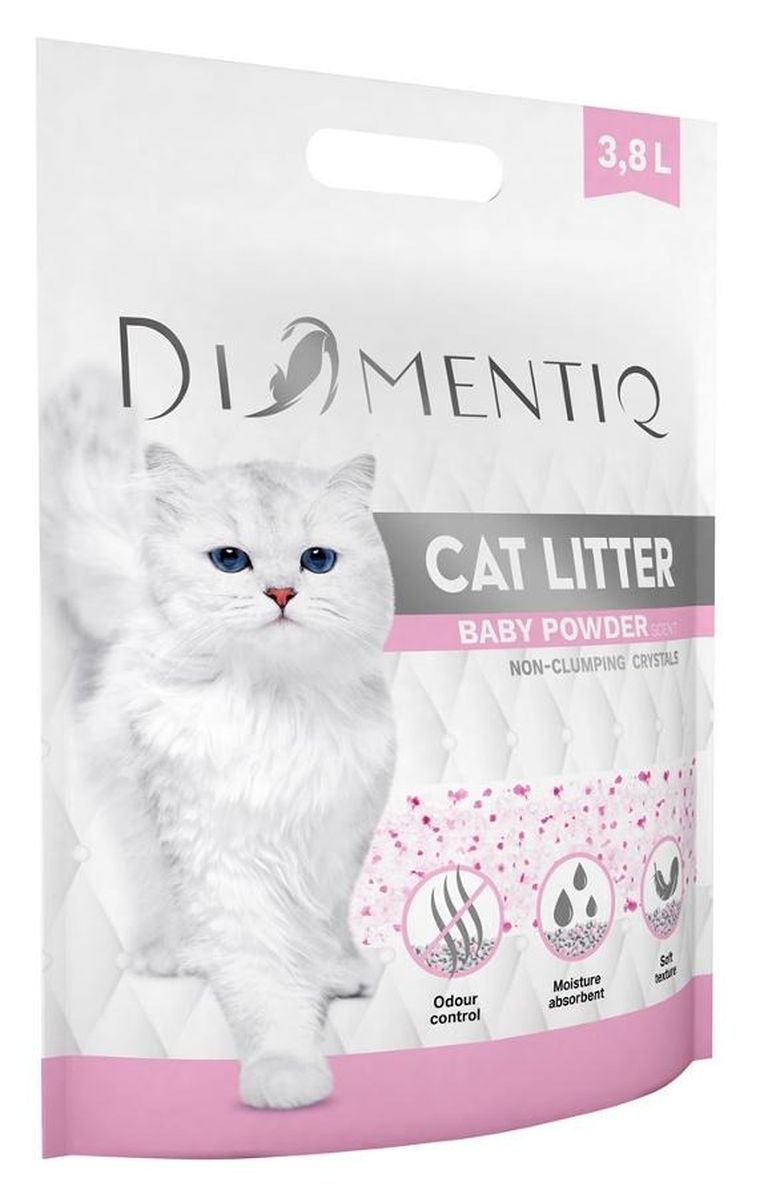 Diamentiq, żwirek, niezbrylający, Micro Babypowder, 3,8l