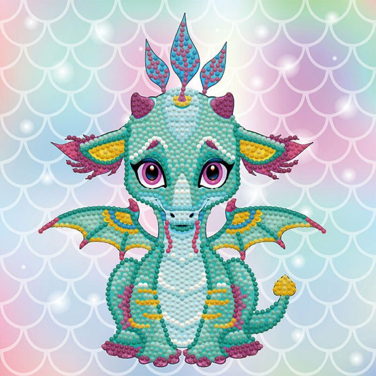 Diamond Dotz, diamentowa mozaika, Ariel The Baby Dragon