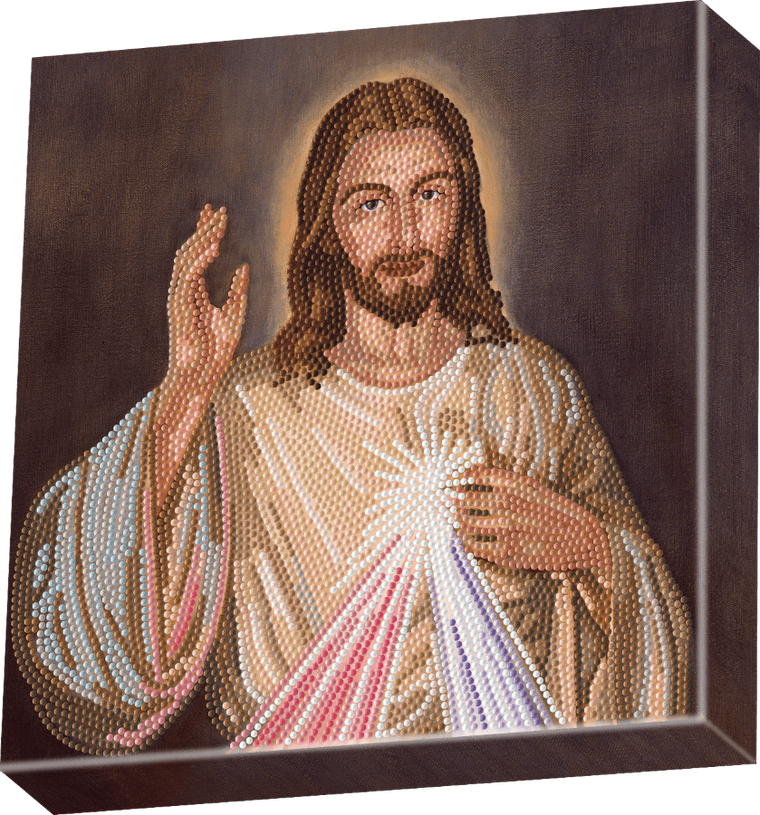 Diamond Dotz, diamentowa mozaika, religijna, Jezu Ufam Tobie