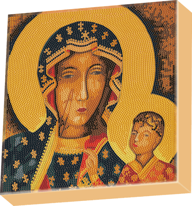 Diamond Dotz, diamentowa mozaika, religijna, Matka Boska Częstochowska