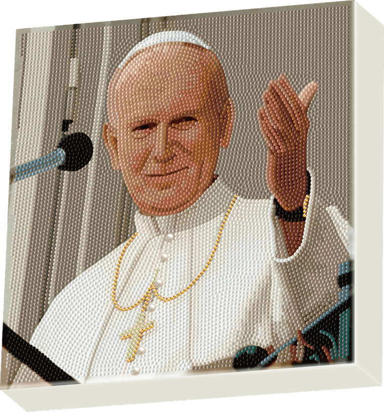 Diamond Dotz, diamentowa mozaika, religijna, Papież Jan Paweł II