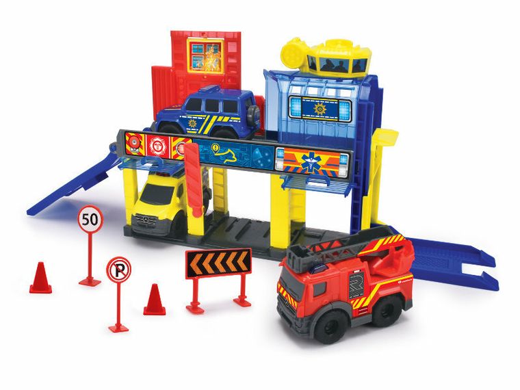 Dickie, Sos Station, Mercedes-Benz, Mini Stacja Ratownicza z pojazdami