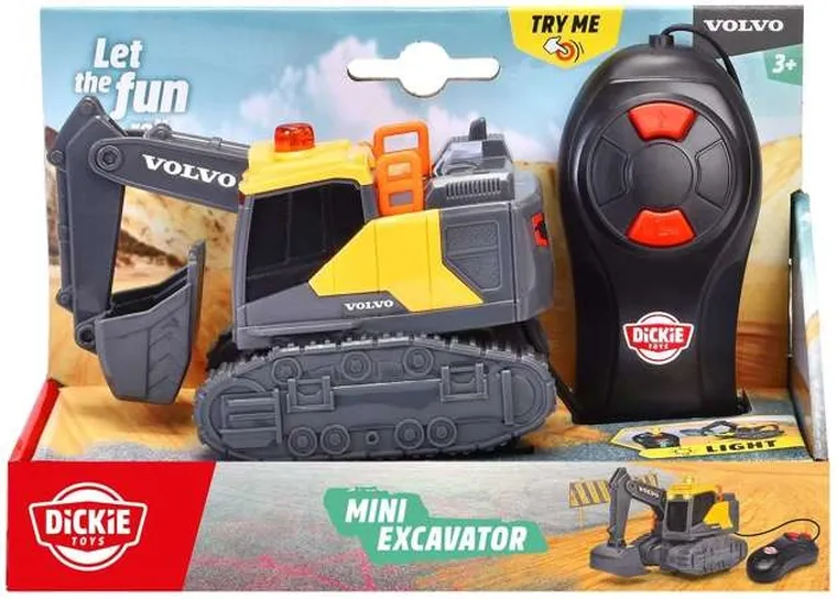 Dickie, Volvo, mini koparka, pojazd zdalnie sterowany