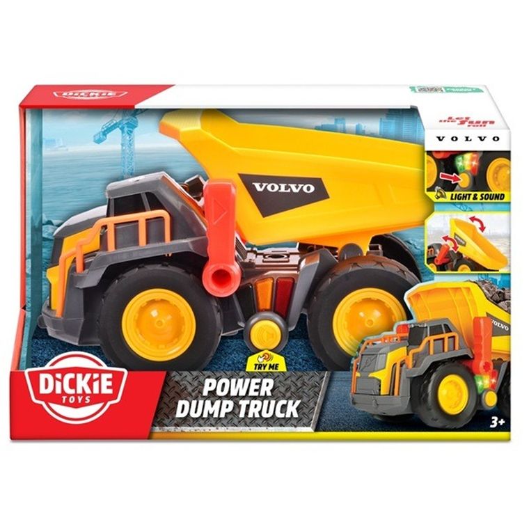 Dickie, Volvo, spychacz, pojazd interaktywny, 30 cm
