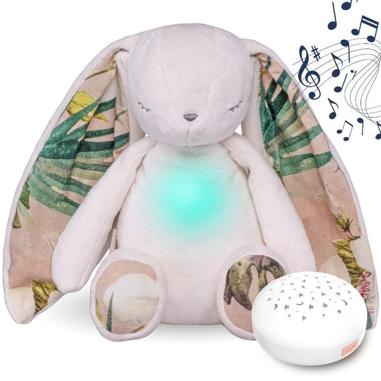 Diddou, Miś, maskotka szumiąca z projektorem gwiazd, ecru