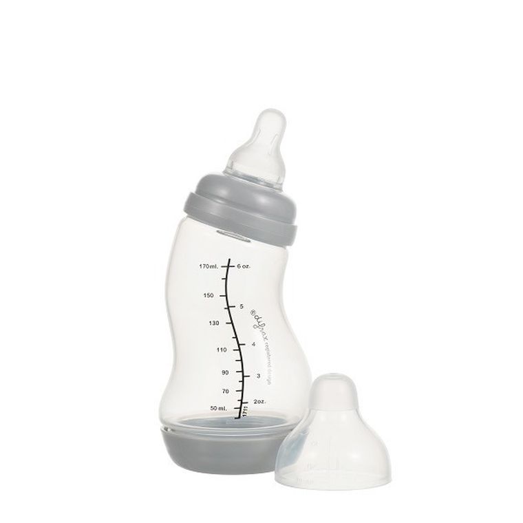 Difrax, butelka S, wąska, 170 ml, szara