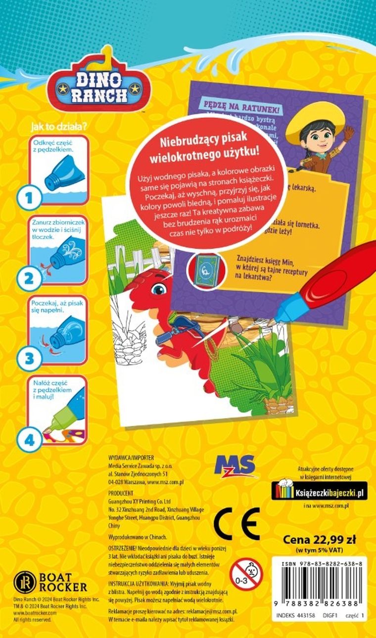 Dino Ranch. Wodne kolorowanie