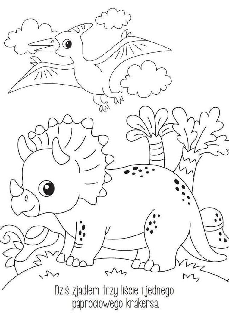 Dinozaury. Malowanie farbkami