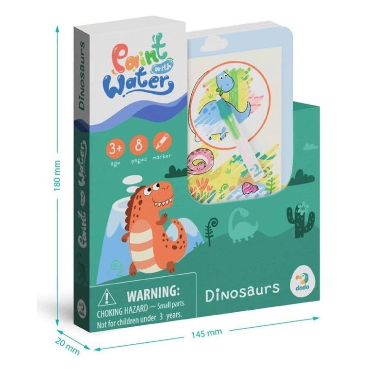 Dinozaury. Malowanka wodna z markerem