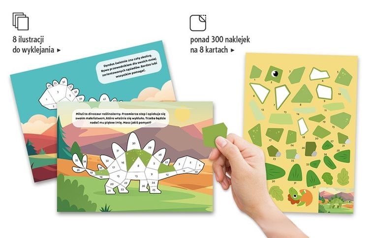 Dinozaury. Wyklejanki