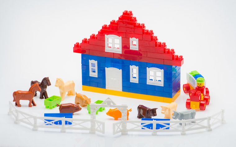 Diplo, Farma, klocki konstrukcyjne, 120 elementów