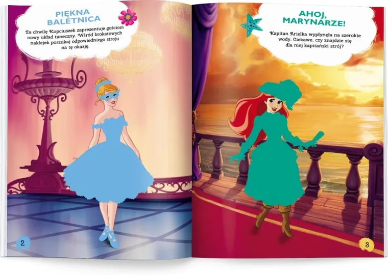 Disney Księżniczka. Brokatowe ubieranki