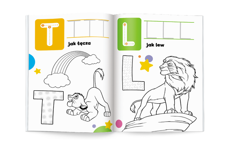 Disney uczy. Alfabet do kolorowania