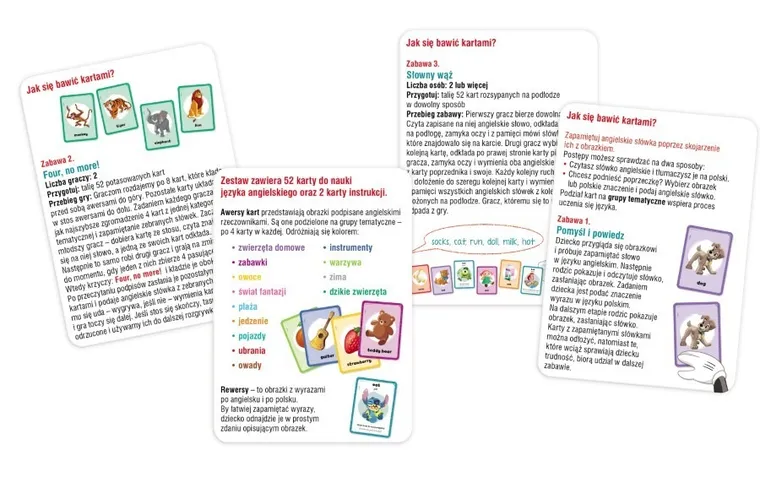 Disney uczy. Elementarz języka angielskiego. Karty