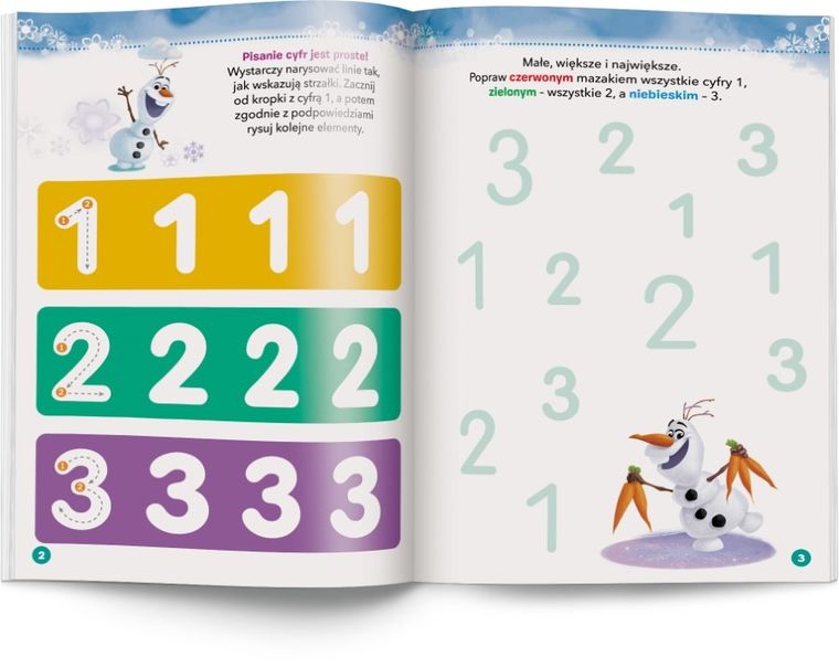 Disney uczy. Kraina Lodu. Piszę i zmazuję liczby