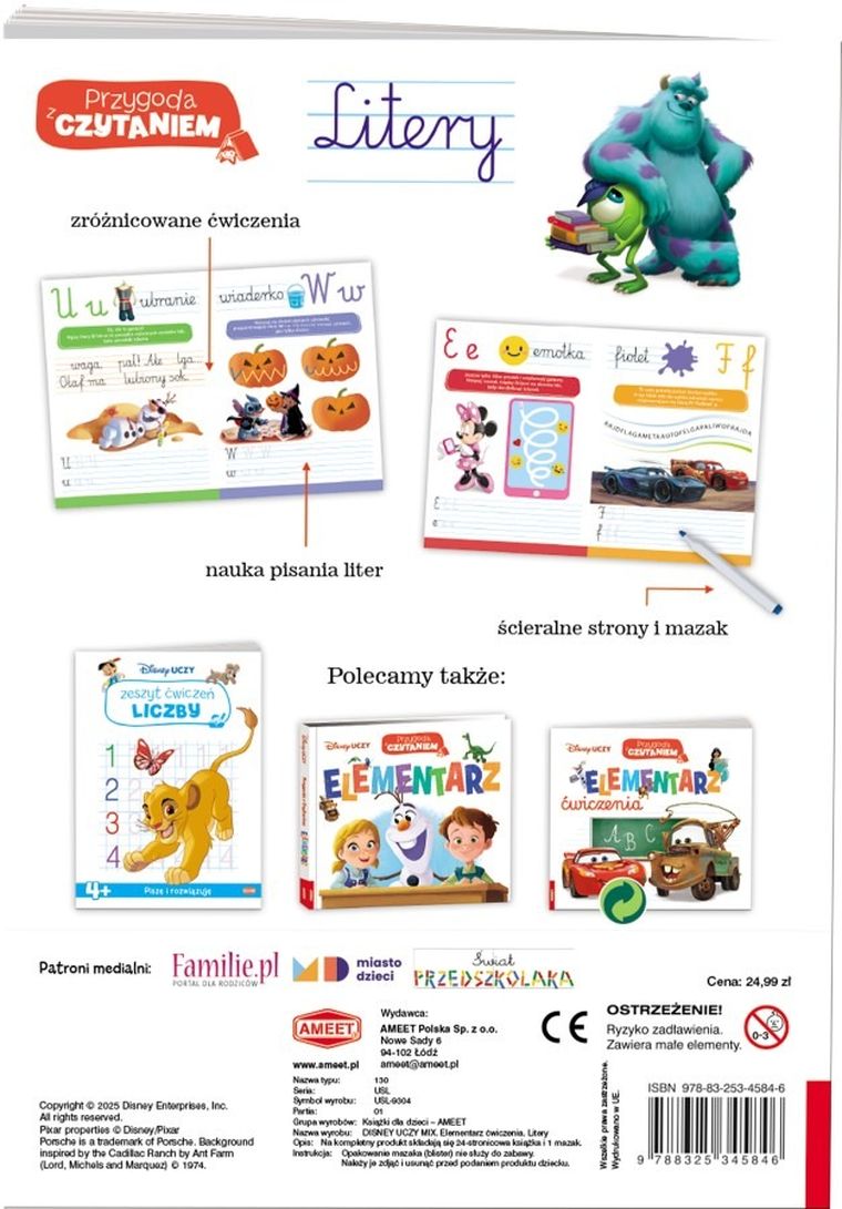 Disney Uczy. Przygoda z czytaniem. Elementarz. Ćwiczenia