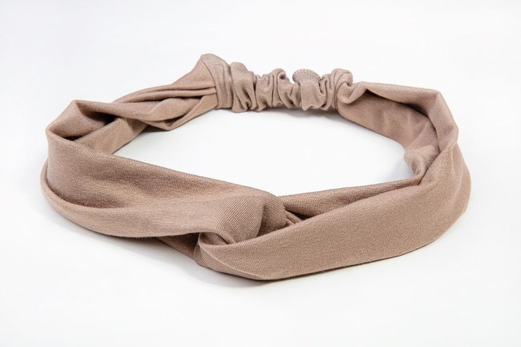 Dkaren, bawełniana opaska do włosów, W-cappucino