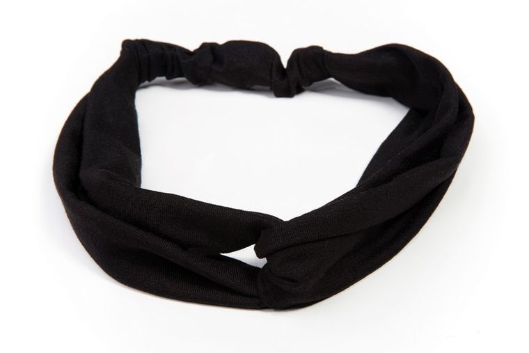 Dkaren, bawełniana opaska do włosów, W-czarny