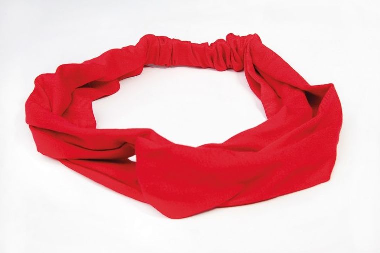 Dkaren, bawełniana opaska do włosów, W-czerwony