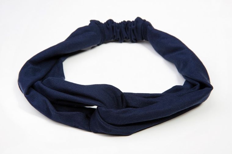 Dkaren, bawełniana opaska do włosów, W-granat