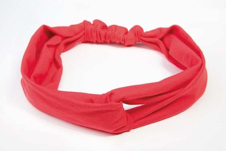 Dkaren, bawełniana opaska do włosów, W-koral