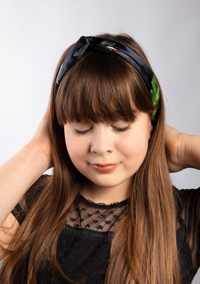 Dkaren, satynowa opaska do włosów, S-008