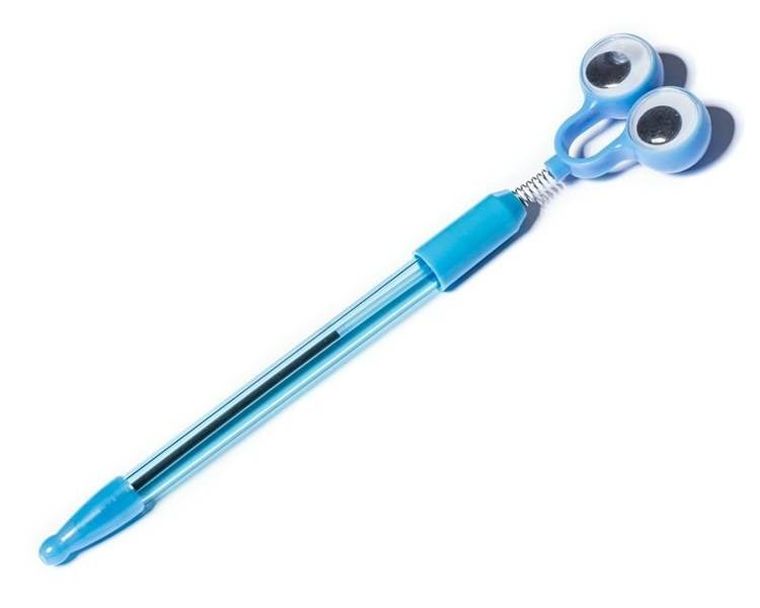 Długopis z wielkimi oczami, niebieski