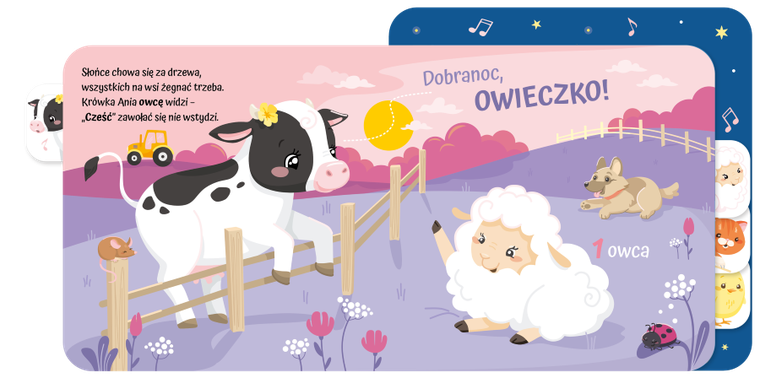 Dobranoc krówko. Dźwiękoprzesuwanka