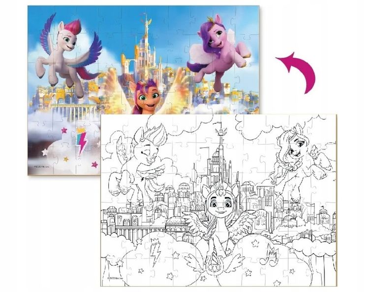 Dodo, My Little Pony, puzzle 2w1, 60 elementów