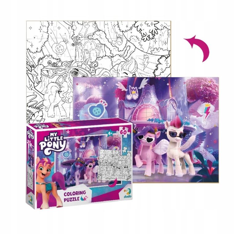 Dodo, My Little Pony, puzzle 2w1, 60 elementów
