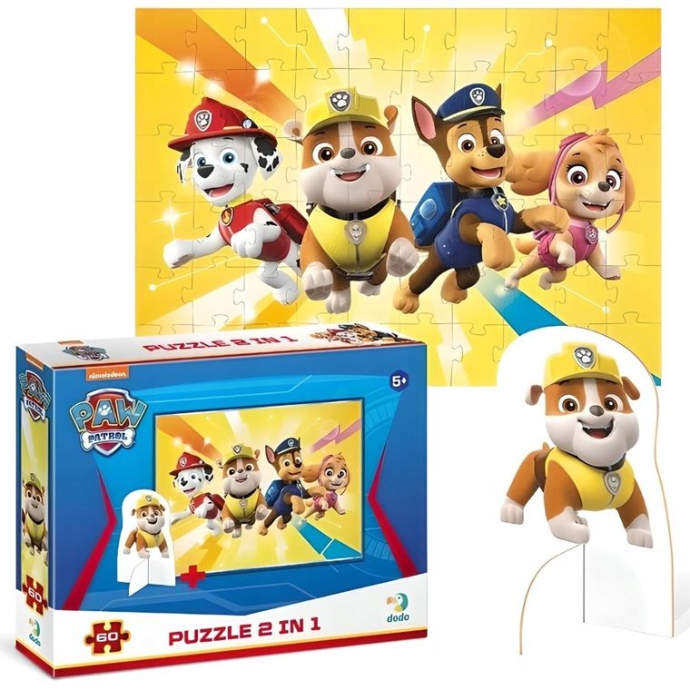 Dodo, Psi Patrol, puzzle z figurką, 60 elementów