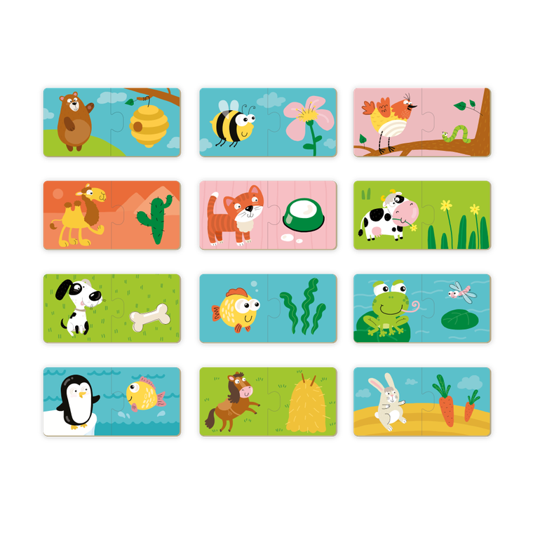 Dodo, puzzle duo, Co Jedzą Zwierzęta