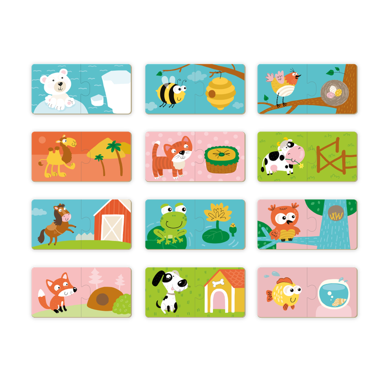 Dodo, puzzle duo, Gdzie żyją zwierzęta