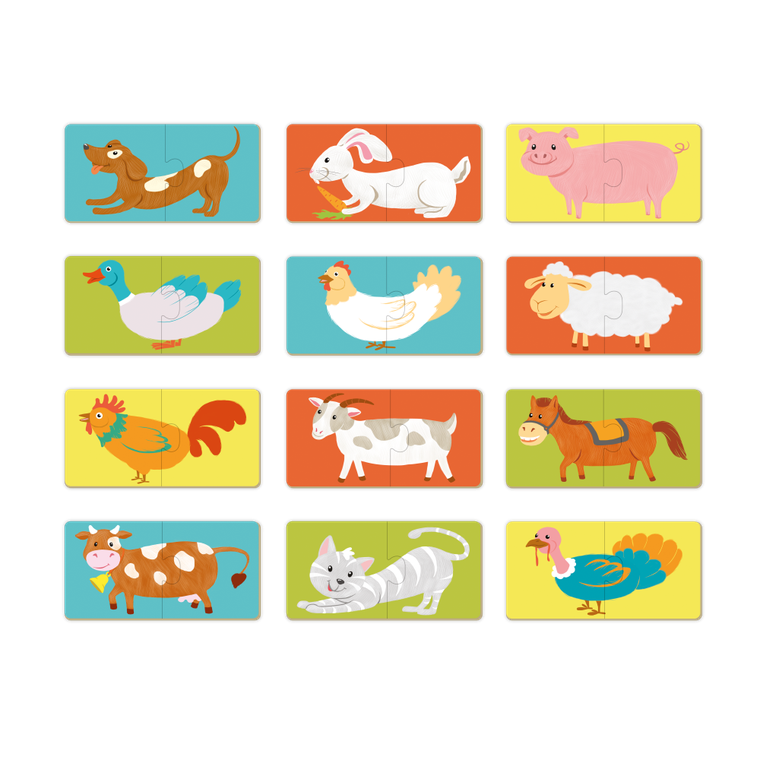 Dodo, puzzle duo, połówki Zwierzęta