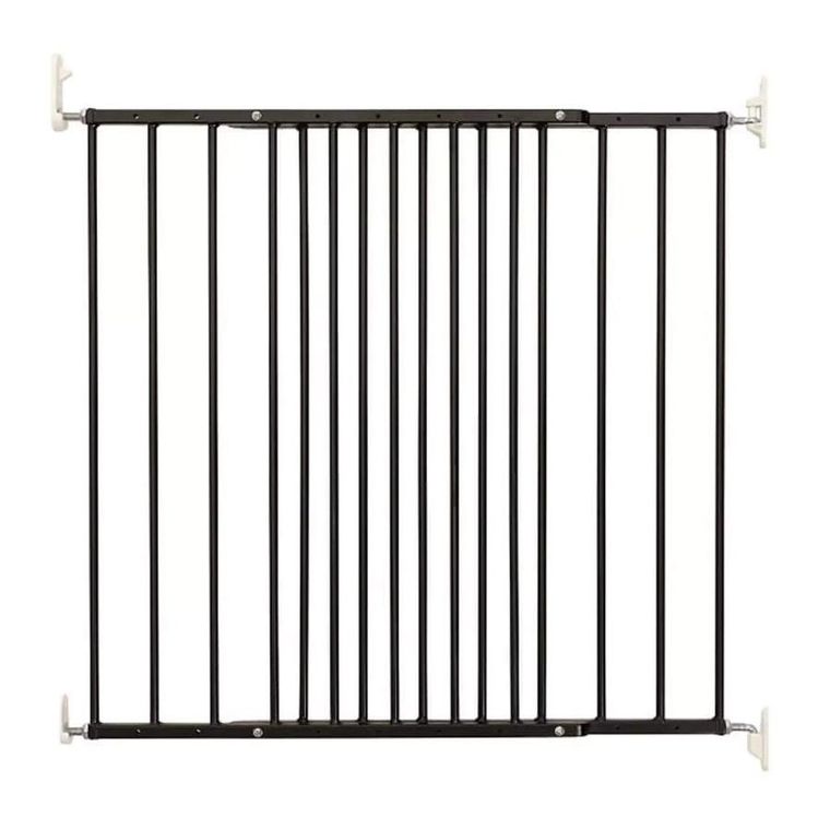 DogSpace, Lucky, przykręcana bramka dla psa, czarna, 62.5-106 cm